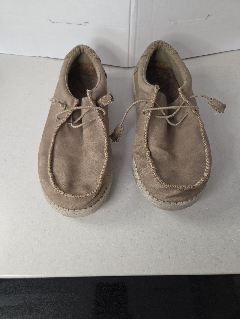 Men's HEYDUDE Slip-On Moccasin in Taupe